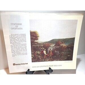 NOS Vintage 11 X 14 Syracuse Lithograph 1800 History Of Painting Survey Onondaga